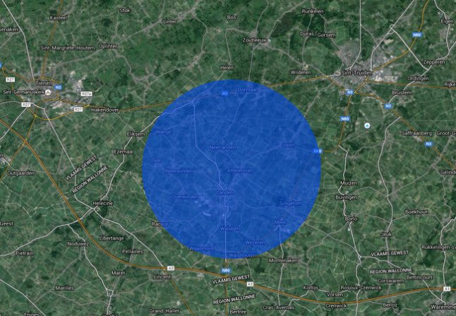 Draw radius circles on a map - Google Chrome 5062015 124855